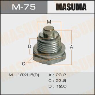 M-75 MASUMA M-75_пробка сливная АКПП! с магнитом\ Mitsubishi