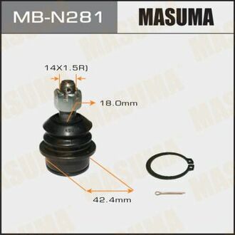 MB-N281 MASUMA MB-N281_опора шаровая верхняя! к-кт\ Nissan Navara/Pathfinder 05>
