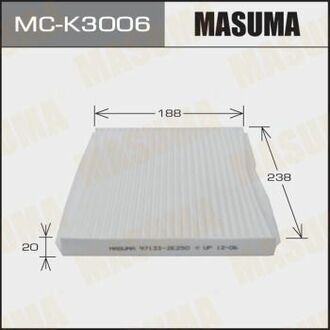 MC-K3006 MASUMA MC-K3006_фильтр салона!\ Hyundai IX35/Tucson 04>, KIA Sportage 10-15