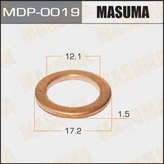 MDP0019 MASUMA MDP-0019_шайба пламягасящая! медь 12.1х17.2х1.5\