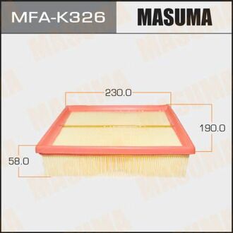 MFA-K326 MASUMA MFA-K326_фильтр воздушный! 235x192x58\ Hyundai Sonata V 2.0VVT-i/2.4i/3.3i/2.0CRDi 05>
