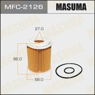 MFC2126 MASUMA MFC-2126_фильтр масляный! 82x70x28\ Toyota Auris/Avensis/Corolla Verso/RAV 4 2.0D-4D/2.2D-4D 03>