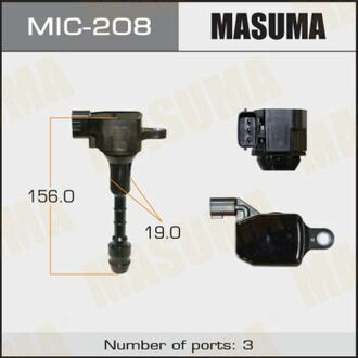 MIC-208 MASUMA MIC-208_катушка зажигания!\ Nissan Pathfinder/Murano/Maxima QX 3.5/4.0i 97-07