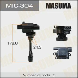 MIC-304 MASUMA MIC-304_катушка зажигания!\ Mitsubishi Carisma/Colt/Galant/Lancer/Outlander 1.3-2.4 82>