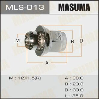 MLS-013 MASUMA MLS-013_гайка крепления колеса!\Toyota Carina/Corolla/RAV 4/Avensis 85>