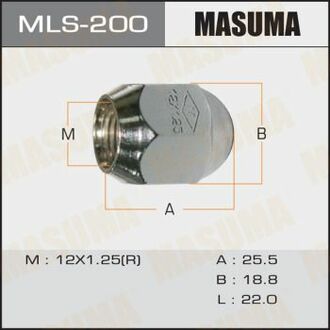 MLS-200 MASUMA MLS-200_гайка колесная! M12x1.25\ Subaru