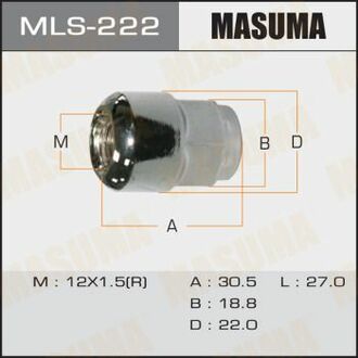 MLS-222 MASUMA MLS-222_гайка колесная! M12x1.5\ Honda