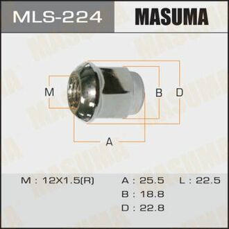 MLS-224 MASUMA MLS-224_гайка колесная! M12x1.5\ Honda