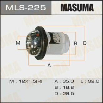MLS-225 MASUMA MLS-225_гайка колеcная! M12x1.5\ Honda Accord/Civic/CR-V/Integra/Stream