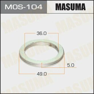 MOS-104 MASUMA MOS-104_кольцо уплотнительное глушителя!\ Toyota Deliboy/Liteace Truck