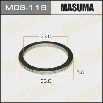 MOS-119 MASUMA MOS-119_кольцо глушителя уплотнительное!(м) 53x66\ Isuzu
