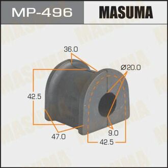 MP-496 MASUMA MP-496_втулка стабилизатора! перед.\ Mitsubishi Legnum EC3W