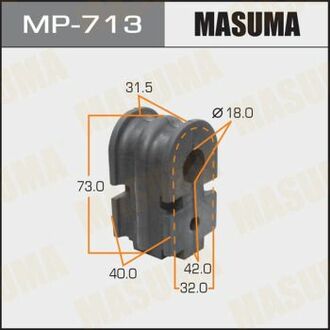 MP-713 MASUMA MP-713_втулка стабилизатора переднего! АКПП\ Nissan Micra K12E