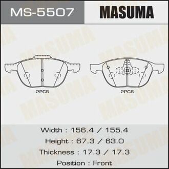 MS5507 MASUMA MS-5507_колодки дисковые передние!\ Ford Focus III 1.6/1.6TDCi/2.0TDCi 11>