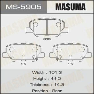 MS-5905 MASUMA КОЛОДКИ ДИСКОВЫЕ MASUMA AN- MAZDA6, OUTLANDER 2012