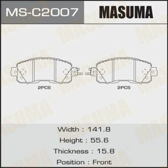 MS-C2007 MASUMA MS-C2007_колодки дисковые!\ Nissan Leaf/Teana 13>