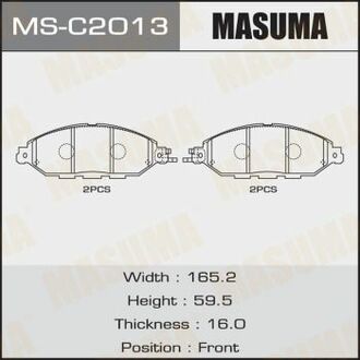 MS-C2013 MASUMA MS-C2013_колодки дисковые передние!\ Nissan Murano/Pathfinder 12>