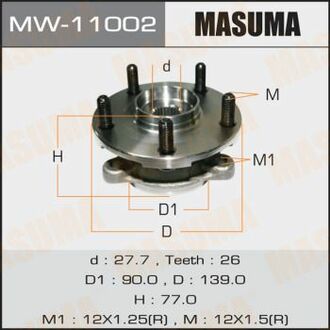 MW11002 MASUMA СТУПИЧНЫЙ УЗЕЛ MASUMA FRONT COROLLA/ NDE180, NRE18