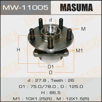 MW11005 MASUMA MW-11005_ступица передняя!\ Toyota Prius 03-09