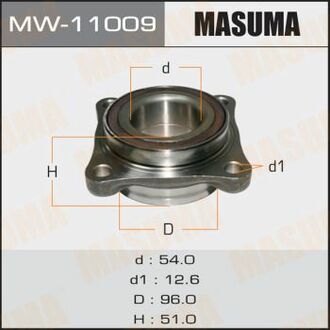 MW-11009 MASUMA MW-11009_к-т подшипника ступ. пер.! с ABS\ Toyota Land Cruiser 120/Prado GRJ120/KDJ120