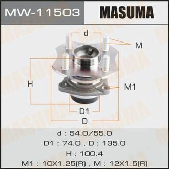 MW-11503 MASUMA MW-11503_к-кт подшипника ступицы задней!\ Toyota Corolla All 01-03