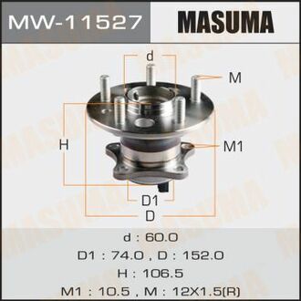 MW-11527 MASUMA MW-11527_к-кт подшипника! ступицы задн. \ Toyota Camry 2.0-3.5 11>