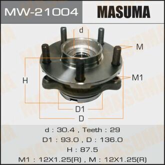 MW-21004 MASUMA MW-21004_ступица в сб.! перед.\ Nissan Murano 03>/Teana 03-08