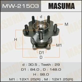MW-21503 MASUMA MW-21503_ступица задняя!\ Nissan Murano 03-09