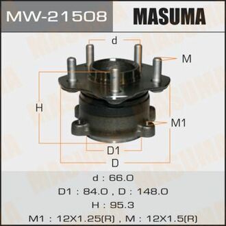 MW21508 MASUMA MW-21508_ступица задняя!\ Nissan Teana 2.5/3.5 08>