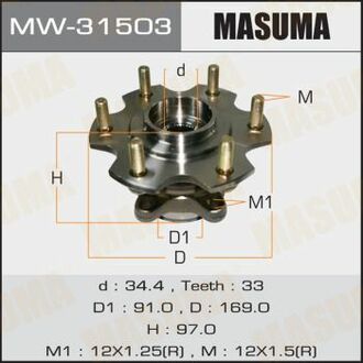 MW31503 MASUMA MW-31503_ступица задняя!\ Mitsubishi Pajero III 01>