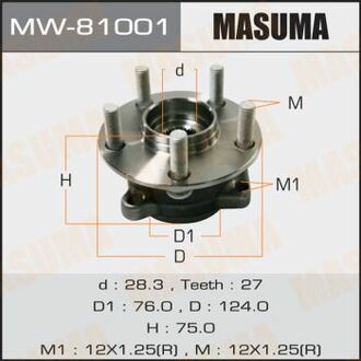 MW-81001 MASUMA СТУПИЧНЫЙ УЗЕЛ MASUMA FRONT LEGACY/ B13