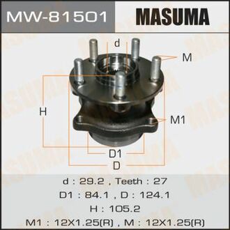 MW81501 MASUMA СТУПИЧНЫЙ УЗЕЛ MASUMA REAR FORESTER/ S12