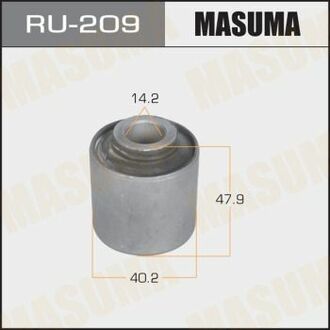 RU-209 MASUMA RU-209_сайлентблок зад.попер.тяги прав.!\ Nissan Terrano R50