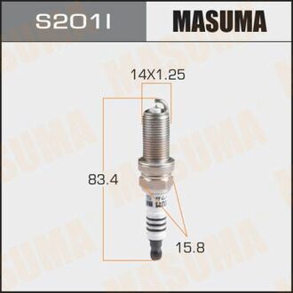 S201I MASUMA Свеча зажигания MASUMA IRIDIUM (IKH20)