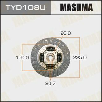 TYD108U MASUMA TYD108U_диск сцепления!\ Toyota Camry/Carina/Picnic 2.0D-2.2TD 85>