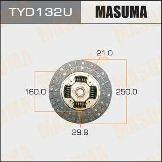 TYD132U MASUMA TYD132U_диск сцепления!\ Toyota Land Cruiser 3.4 96>/4 Runner 3.4 95>