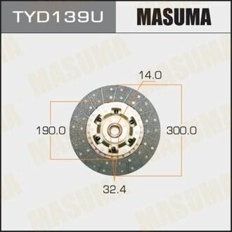 TYD139U MASUMA ДИСК Сцепления MASUMA 300x190x14x32.4 (1/5)