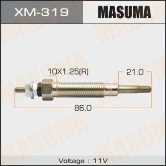 XM319 MASUMA XM-319_свеча накаливания! 11V\ Mitsubishi Pajero/Canter/Delica 2.8 TD 4M40/4M40T 93>