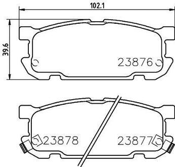 MDB2249 MINTEX Колодки тормозные задние Mazda MX-5/Miata 1.6i/1.8i 16V 98-00