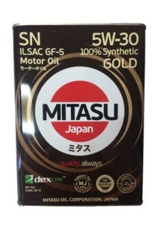 MJ-101-4 Mitasu Масло моторное Mitasu Gold SN 5W-30 (4 л)