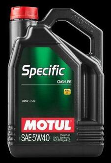101719 MOTUL Масло моторное синтетическое 5 л - SPECIFIC CNG/LPG 5W40 ACEA C3, API SM/CF, BMW LL-04 (100% СИНТ.)
