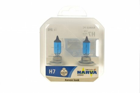 486072100 NARVA Лампочки галогенные NARVA NARVA 48607RPW 2xH7 12V-55W RANGE POWER WHITE (2шт. в упак)