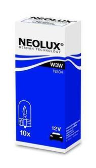 N504 NEOLUX Автолампа Neolux W3W W2,1x9,5d 3 W прозрачная n504