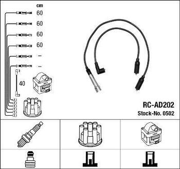 0502 NGK Провода зажигания (к-т) RC-AD202
