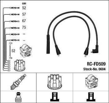 0604 NGK Провода зажигания (к-т) RC-FD509