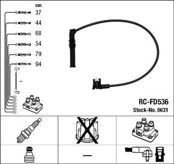 0631 NGK Провода зажигания (к-т) RC-FD536