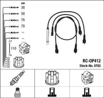 0782 NGK Провода зажигания (к-т) RC-OP412