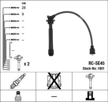 1801 NGK Провода зажигания (к-т) RC-SE45