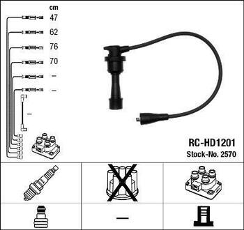 2570 NGK Провода зажигания (к-т) RC-HD1201