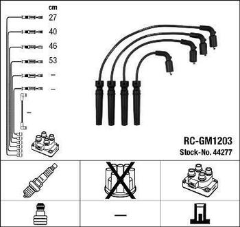 44277 NGK Провода зажигания (к-т) RC-GM1203